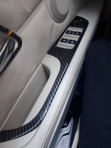 4 шт./компл. украшение интерьера автомобиля из углеродного волокна дверь окно