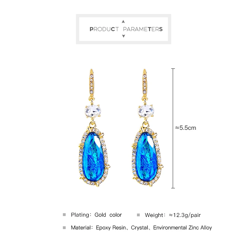 Свадебное платье роскошные серьги с кристаллами для невесты модные ювелирные