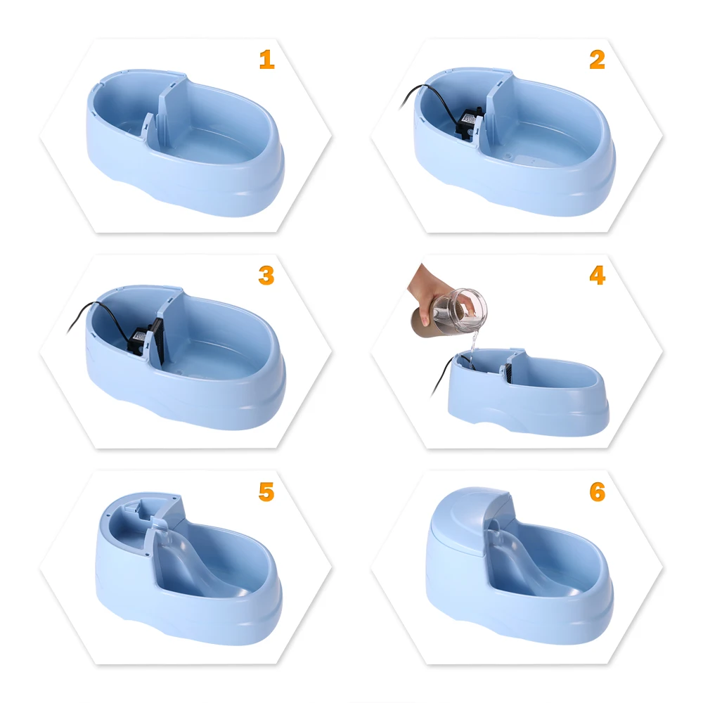 Электрическая чаша для питья домашних животных 2 5 л с углеродными фильтрами