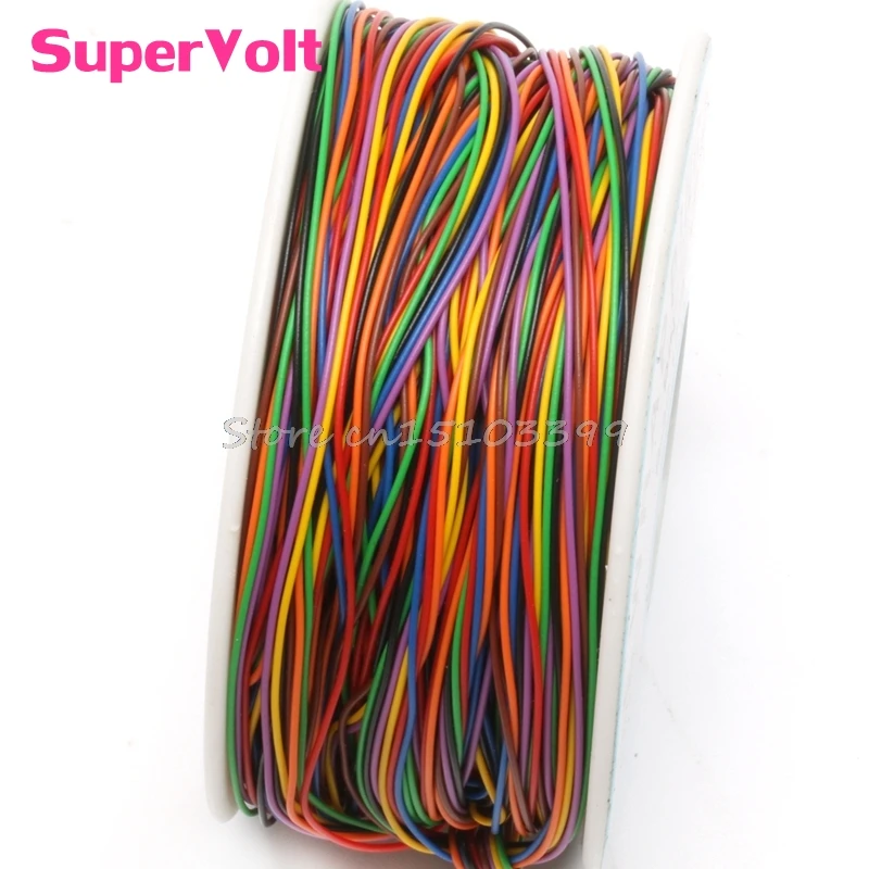 PCB Тесты основной линии 30AWG провода один Луженая Медный провод 8-цветная доска кабельный барабан Прямая поставка