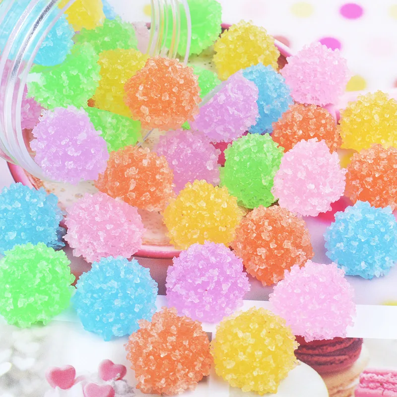 Смола моделирование конфеты гранулы DIY Аксессуары Кристалл с белым