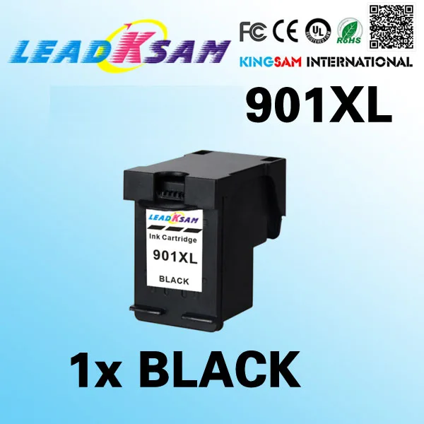 1x Leadksam 901 901xl Черный чернильный картридж совместимый для hp901 Officejet 4500 J4500 J4530 J4540