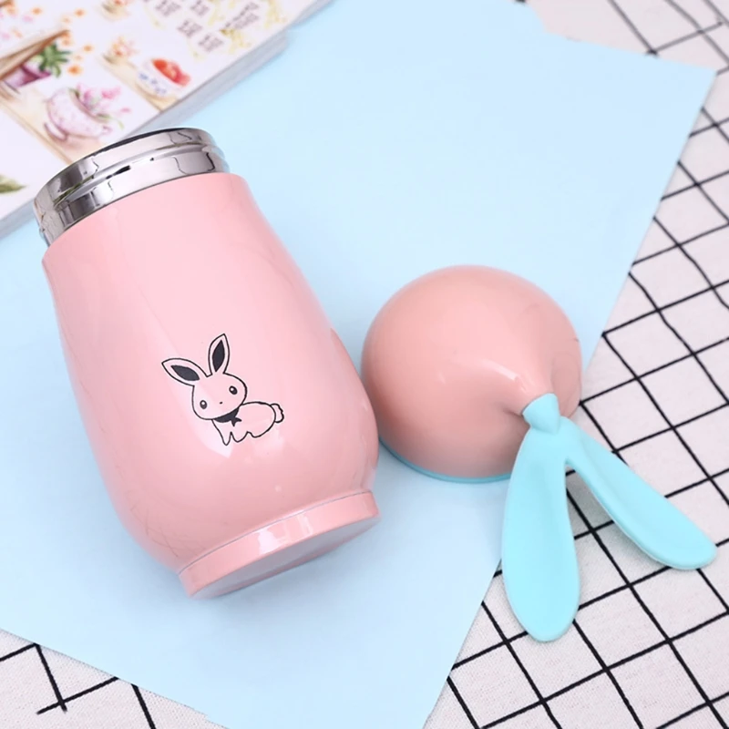 

Lovely Rabbit Thermos Bottle Stainless Steel Vacuum Cup Flask Mug Kids Drinking Thermos bottle water bottle Cup thermal