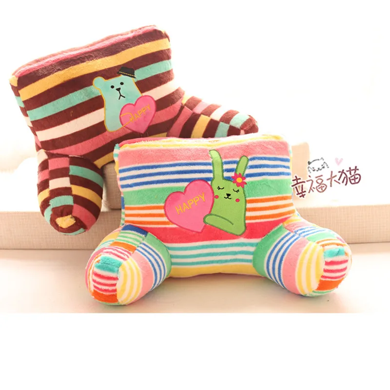 Подушка в японском стиле с полосками Кроликом плюшевой медведем грушей подушка и