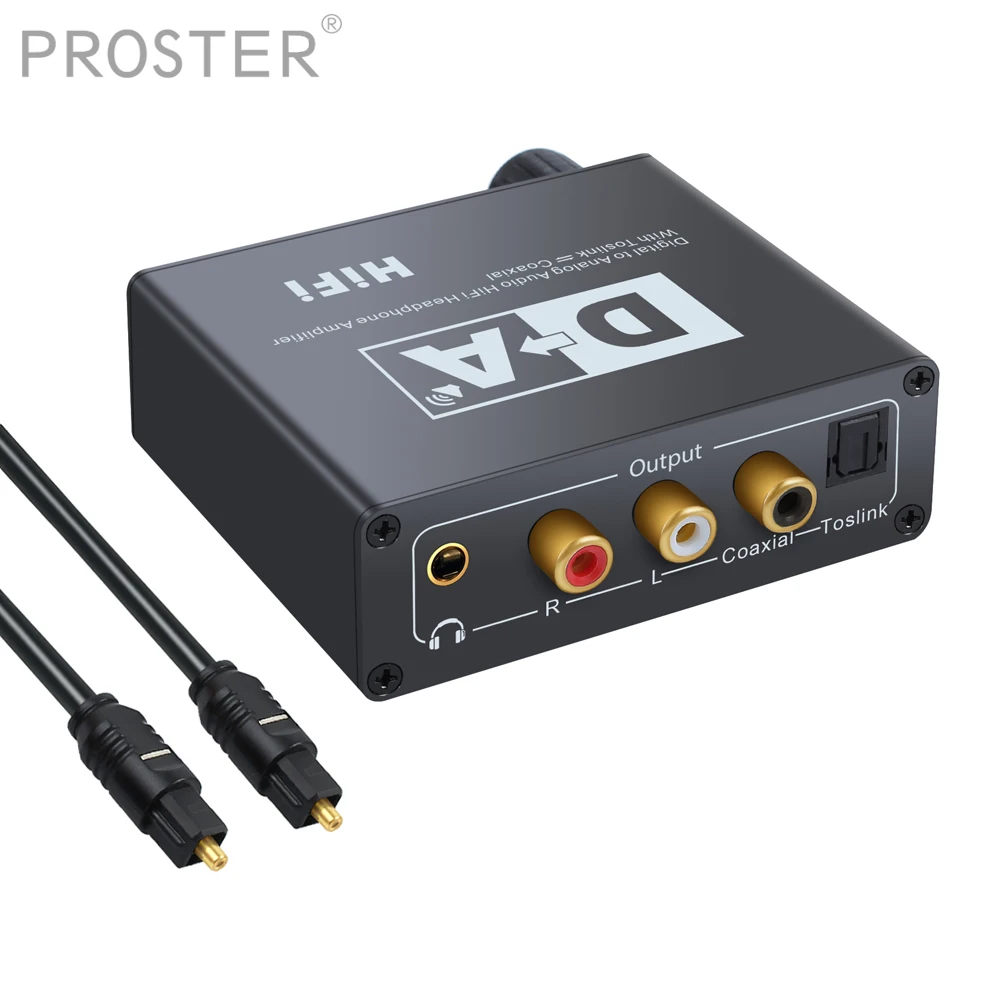 PROSTER аудио конвертер коаксиальный или Toslink цифровые сигналы в аналоговый L/R