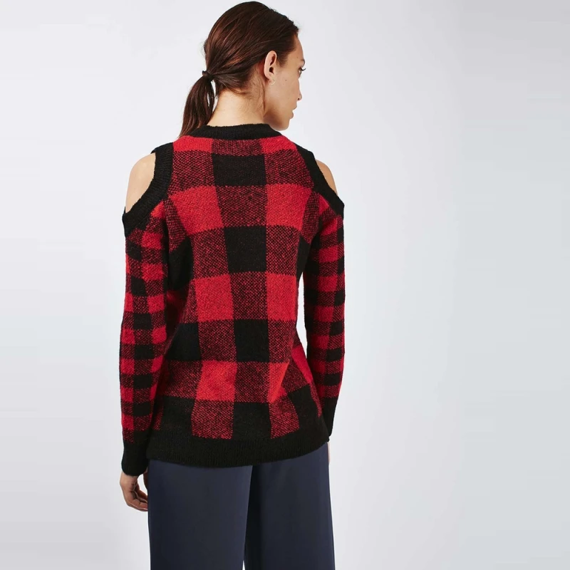 Domoda модные женские туфли Свитеры для женщин пикантные теплые открытыми плечами