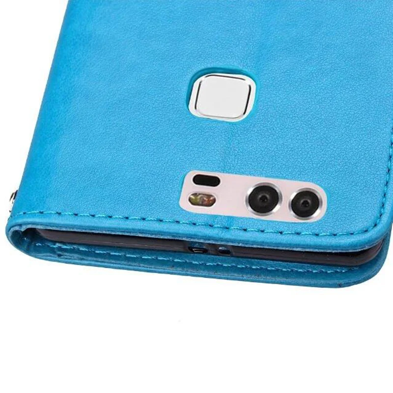 Cover Cell phone Case For Huawei P9 5.2&quot EVA-AL00 Flip PU Leather Diamond Flower Design Protection Holster Shell Card Slot Strap |