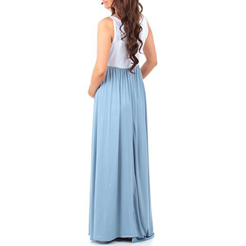 

New Summer Fashion Maternity Dresses Candy Color Ankle Long Dress Singlet Beach Causal Maternity clothes for pregnant women