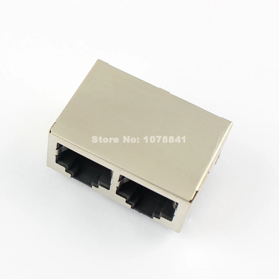 Модульный сетевой Соединитель с двумя портами 2 порта s 8P8C PCB Jack 50 шт.