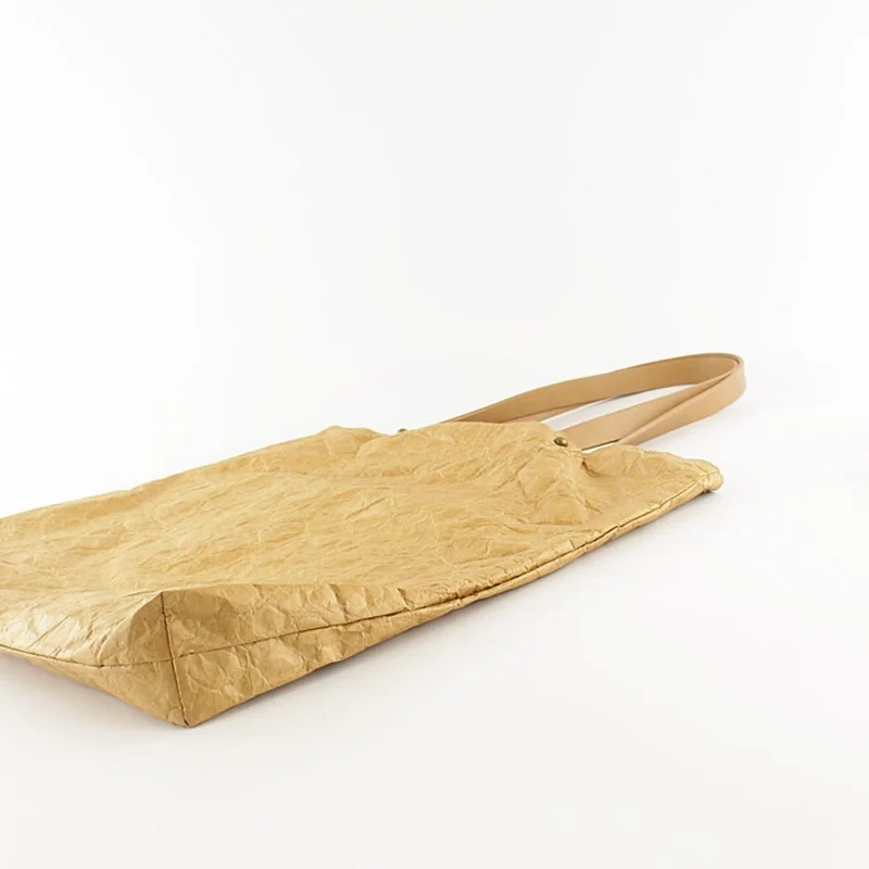 Европейская Женская Повседневная Сумка тоут из крафт бумаги в стиле ретро