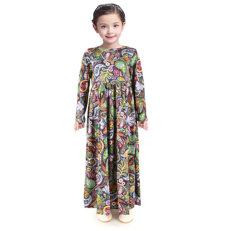 Длинное платье для девочек летнее богемное вечерние чное Платье макси с длинным