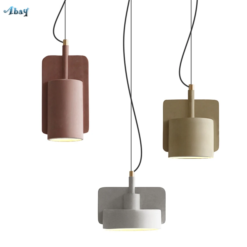 

Nordic Industrial Restaurant Cement Pendant Lights Retro Minimalist Dining Room Cafe Bar Living vintage Hanging Lamps Fixtures
