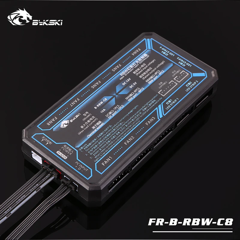 BYKSKI RBW контроллер используется для блока 5 в RGB светодиодные ленты светильник/поддержка подключения к 5 В GND 3PIN разъем в материнской плате только для Bykski