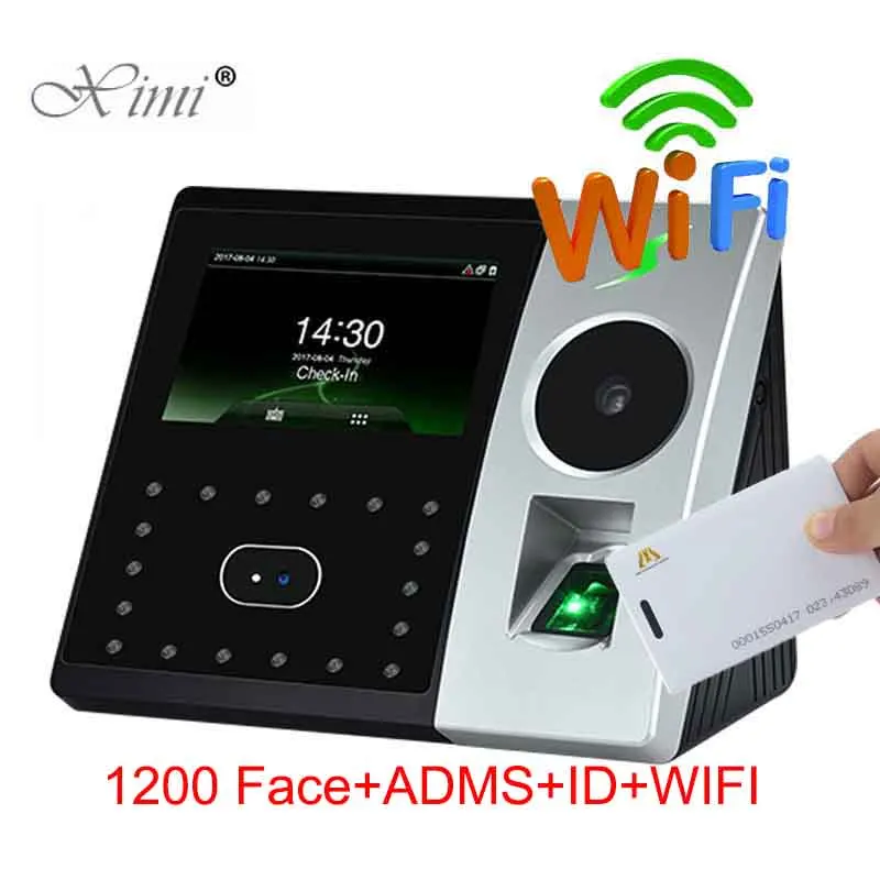 ZK Pface202 1200 лицевая емкость посещаемость времени WIFI TCP/IP биметрическая система
