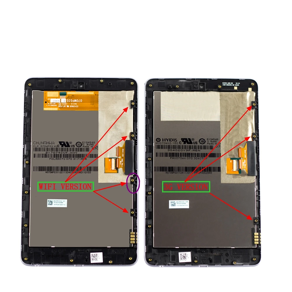 ЖК дисплей с дигитайзером сенсорного экрана в сборе рамкой для ASUS Google Nexus 7 1st Gen 2012