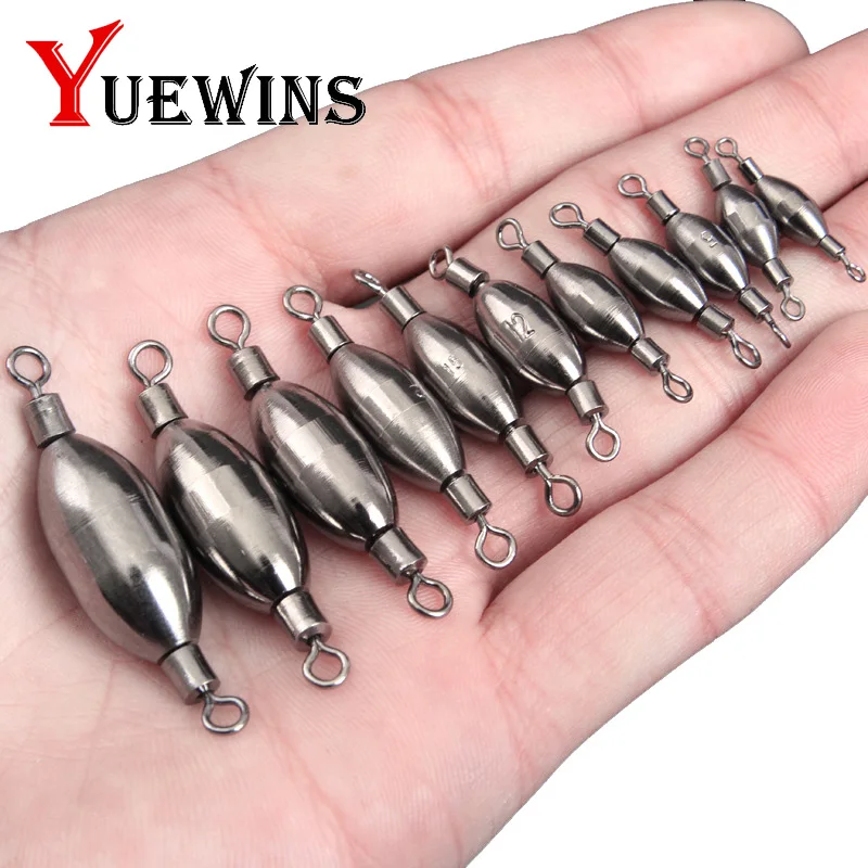 Yuewins 3 шт./лот Новые Медные грузила рыболовные Вертлюги свинцовые противовес аксессуары морская Рыболовная