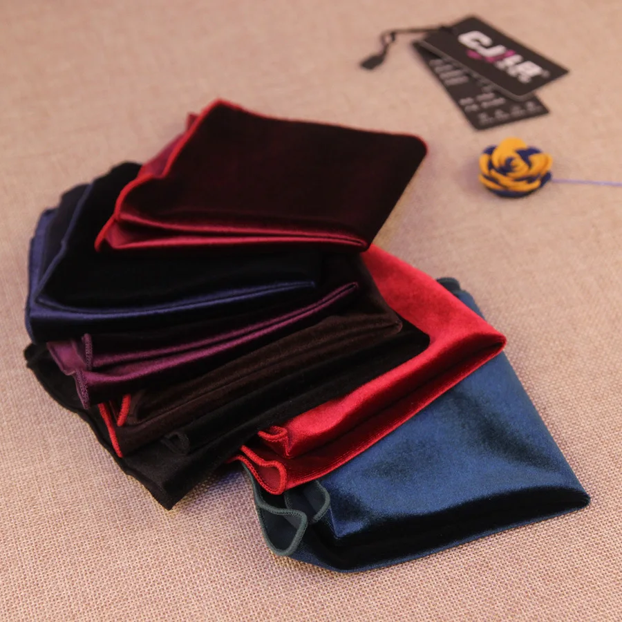 

Men's wedding party suit handkerchiefs pocket squares pleuche 23x23cm 30pcs/lot