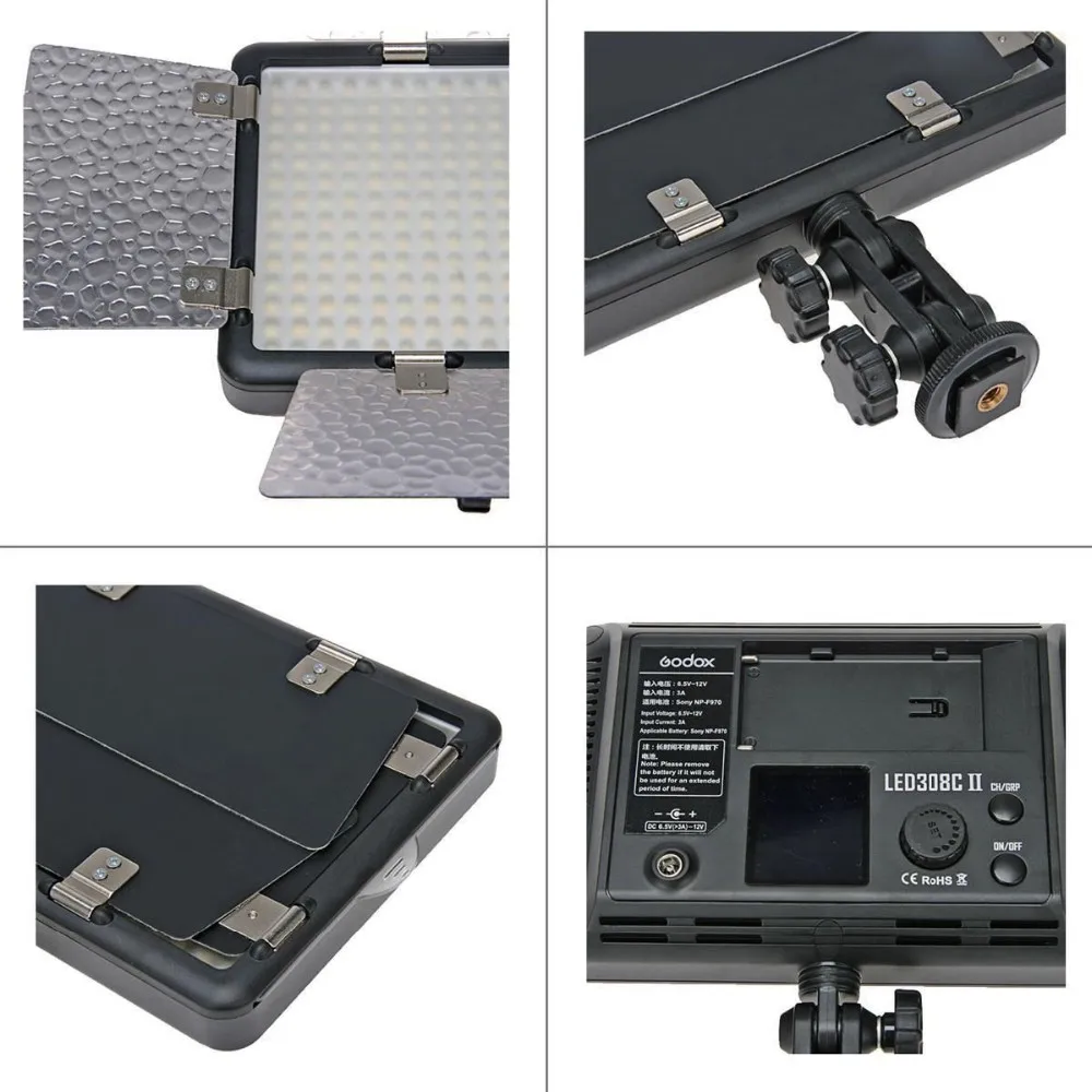 Godox 308C II двухцветный светодиодный видео свет 3300-5600 K+ пульт дистанционного управления для Canon Nikon камеры видеокамеры DV