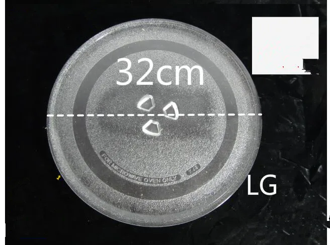 Стеклянный дисковый поднос LG для микроволновой печи вращающийся плоский поддон