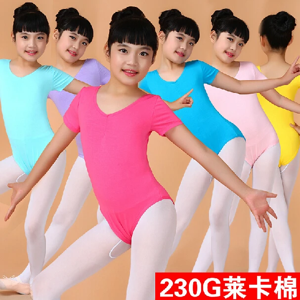 

Wholesale Gymnastics Leotards Children Short Sleeve Kids Leotards Gymnastics