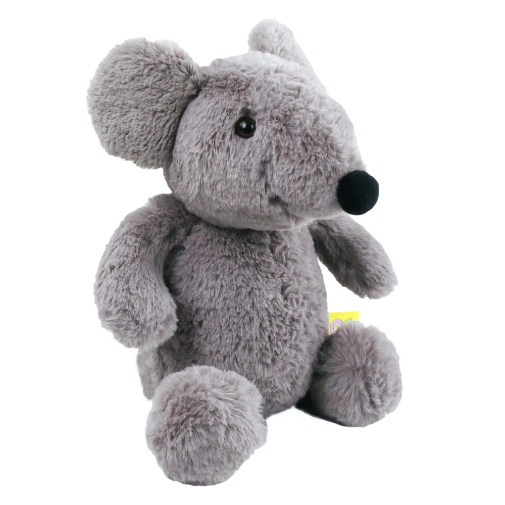 Бесплатная доставка 1 шт. 30 см сидящая серая мышь плюшевые игрушки с животными