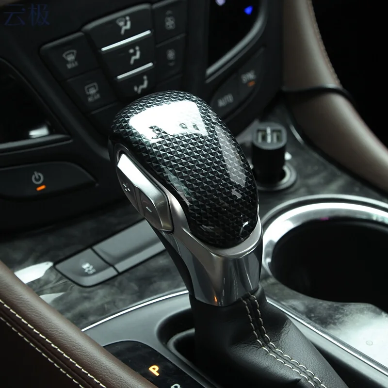 

For Opel Mokka Buick Encore 2016-2018 ABS Carbon fibre Car Gears head strip cover trim Carbon fiber style styling accessories