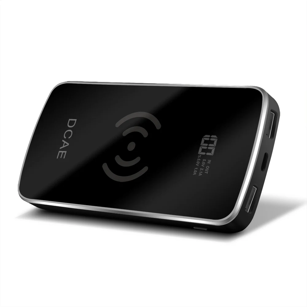 DCAE QI Беспроводное зарядное устройство 10000 мАч USB быстрая зарядка Внешняя батарея