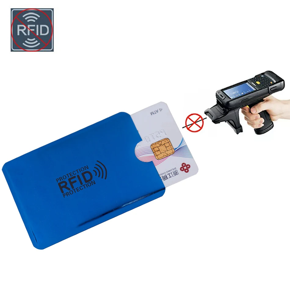 2 Анти Rfid кошелек Блокировка ридер замок банк держатель для карт Защита металлический чехол для Id банковских карт держатель для кредитных NFC алюминий 6*9,3 см - Цвет: 2