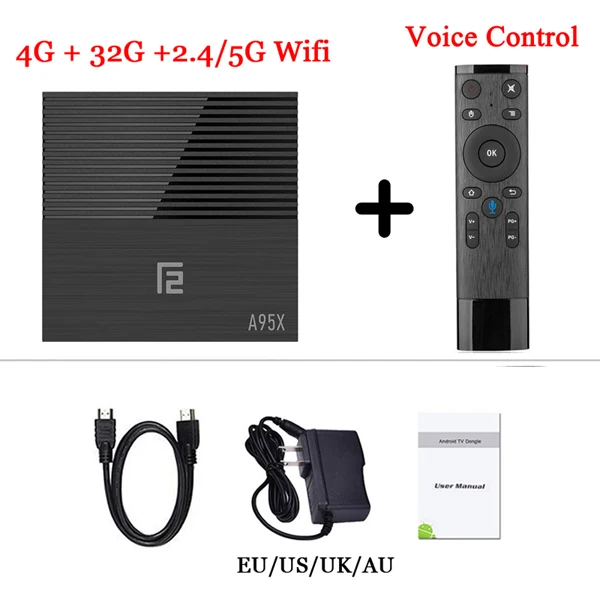 A95X F2 Smart tv Box Android 9,0 4 Гб 64 Гб Amlogic S905X2 4K Wifi Google Play Netflix телеприставка медиаплеер Android Box 9,0 - Цвет: 32G DualWifi Voice