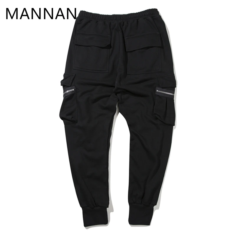 MANNAN Hommes Poches Cargo Pantalon повседневные Joggeurs шаровары Harajuku уличная хип хоп тактильная Pantalon