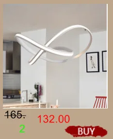 Modern led Chandeliers for Kitchen Dining Room Living Room Suspension luminaire White/Black Aluminum Hanging Chandeliers avize