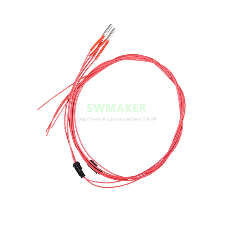 SWMAKER 1 м нагреватель картриджа с клеммой 12 В 24 в 40 Вт Красный трубки 6*20 мм для TEVO или