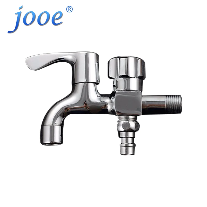 Jooe стиральная машина кран настенный латунный Bibcock Польский Chrome ванной двойной