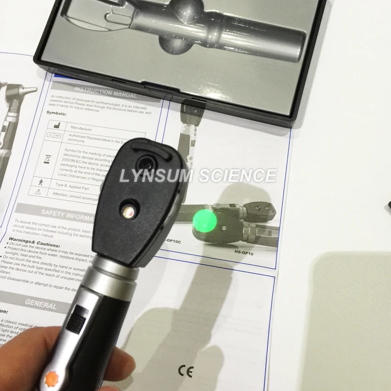 Многоцветный СВЕТОДИОДНЫЙ профессиональный медицинский офтальмоскоп 5