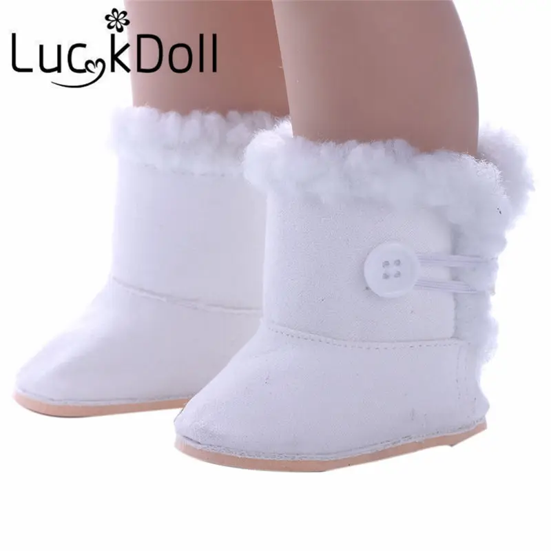 LUCKDOLL зимние сапоги подходят 18 дюймов Американский 43 см Кукла одежда аксессуары, игрушки для девочек, поколение, подарок на день рождения
