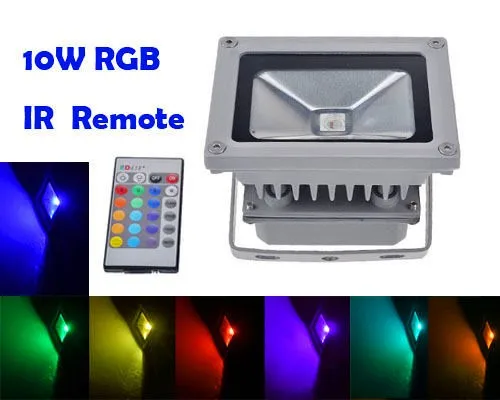 1 шт. отражатель Led RGB прожекторы DC/AC12V 10 Вт прожекторы IP65 Открытый Прожекторы+ пульт дистанционного управления Точечный сад