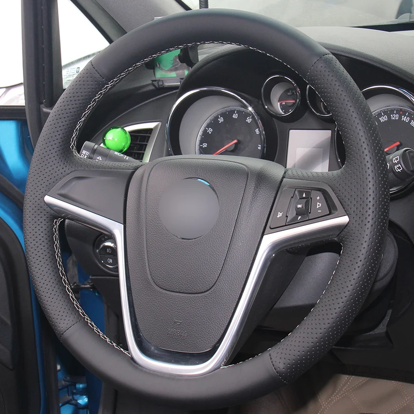 Черный Кожезаменитель чехол рулевого колеса автомобиля для Buick Excelle XT GT Encore Opel Mokka