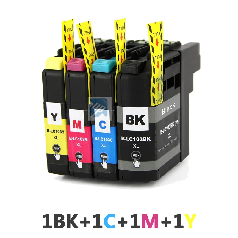 4 шт. в упаковке LC103 XL совместимый картридж с чернилами для брата DCP J152W MFC J245 J285DW J450DW
