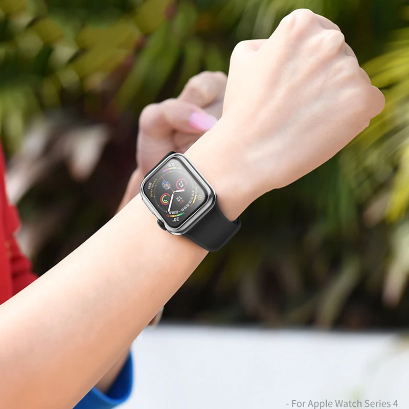 Чехол Laforuta для Apple Watch 5 4 44 мм 40 прозрачный мягкий силиконовый защитный чехол из