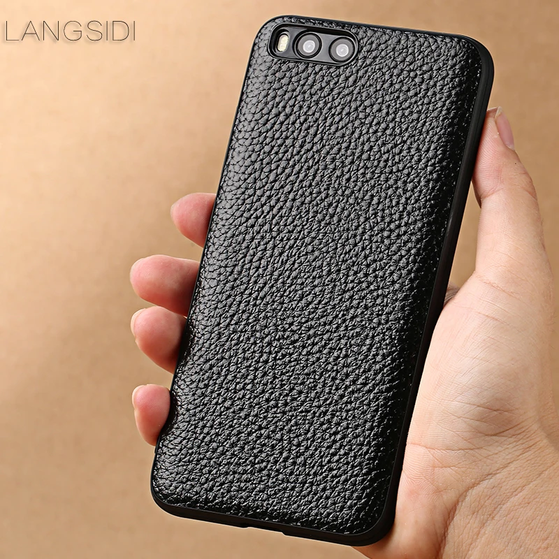 Wangcangli брендовый чехол для телефона личи зернистый полуобернутый Xiaomi Mi 6 Чехол