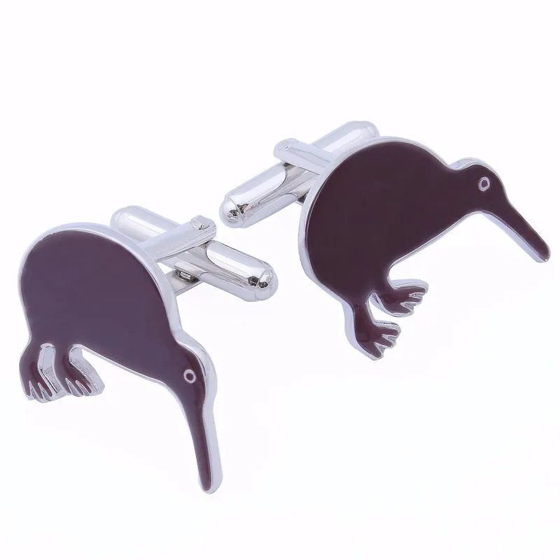 HAWSON забавные коричневой эмалью киви птица Форма запонок запонки для рубашек Для