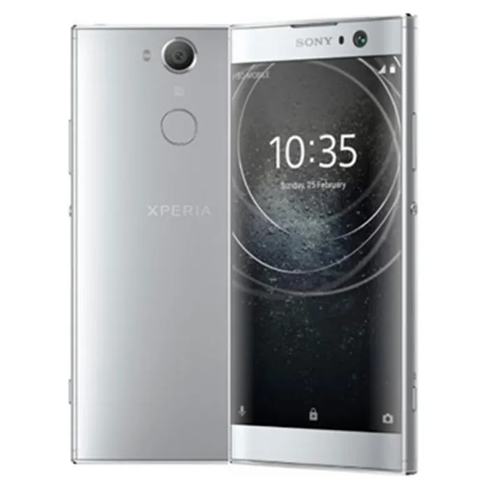 Серебристый Разблокированный мобильный телефон Sony Xperia XA2, четыре ядра, 5,2 дюймов, 3 ГБ ОЗУ, 32 Гб ПЗУ, камера 23 МП, LTE 1080 P, две sim-карты - Цвет: Серебристый