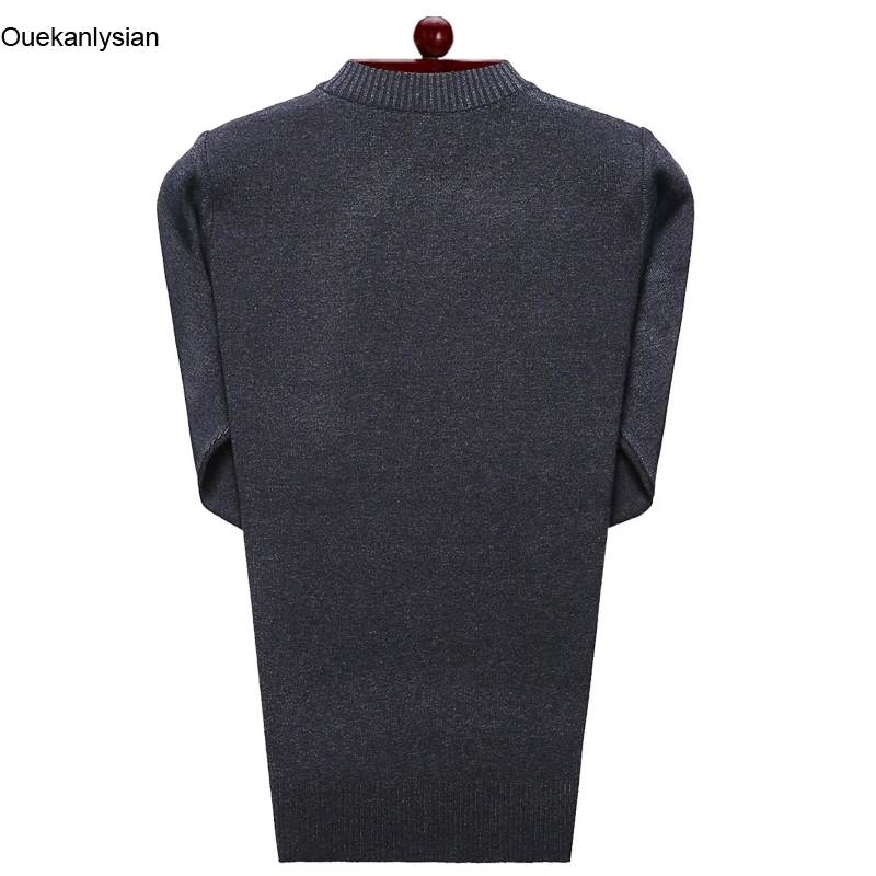 Ouekanlysian Фирменная Новинка Осень Для мужчин с длинным рукавом полосатый вязаный