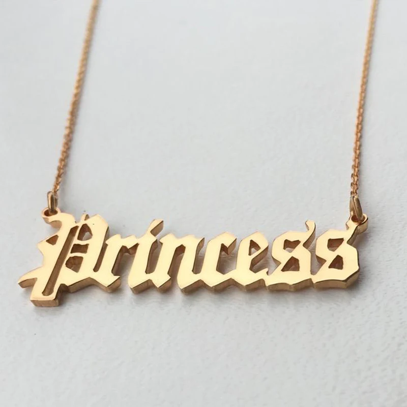 Модное ожерелье &quotPricess&quot с индивидуальным именем на выбор любое индивидуальное