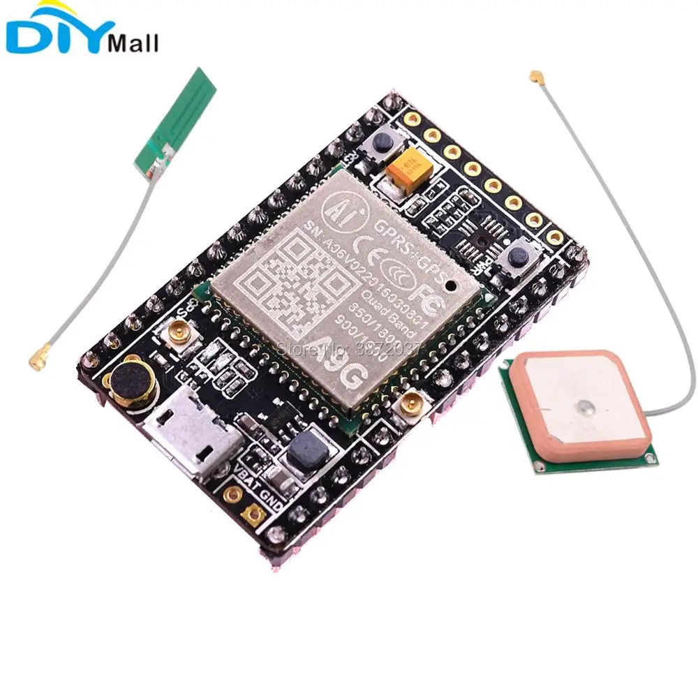 1/5 шт. A9G модуль GSM GPRS GPS BDS SMS Плата развития Голосовая Беспроводная передача данных + позиционирование GSM антенна GPRS антенна