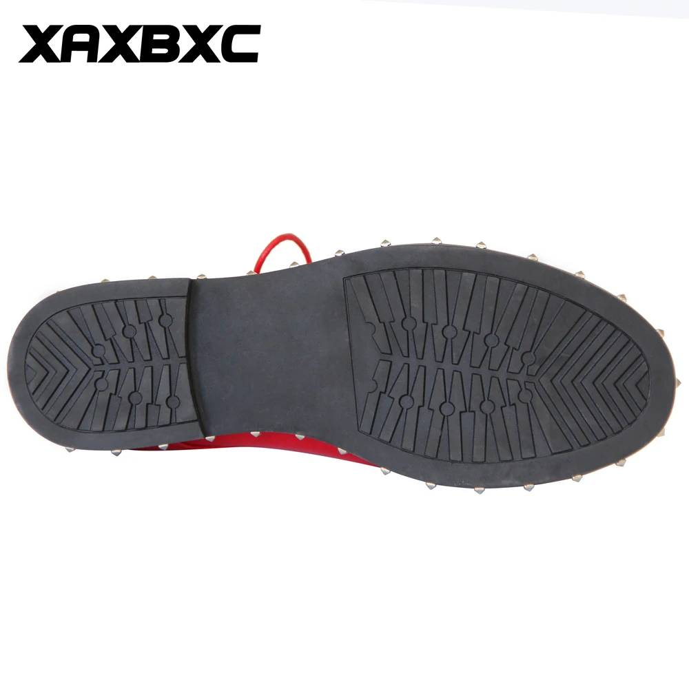 Женские Кожаные Туфли оксфорды XAXBXC на низком каблуке и платформе с закругленным