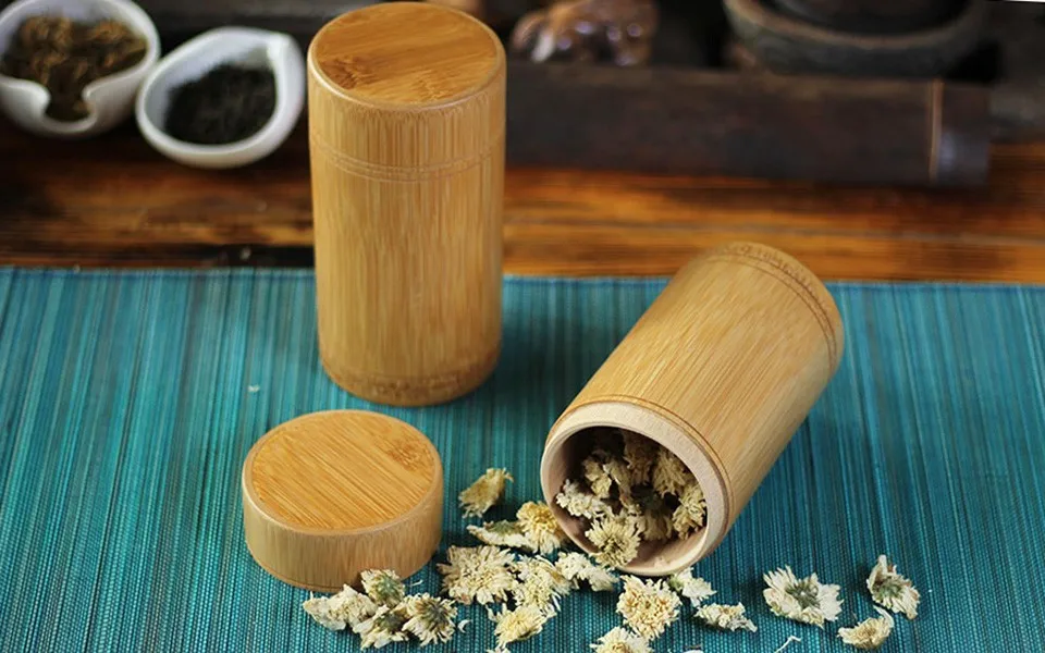 Коробка для чая ручной работы, Бамбуковая коробка для хранения, чайная канистра, крышка, уплотнение, кухонные сосуды для хранения, аксессуары, коробка для специй, чехол, органайзер