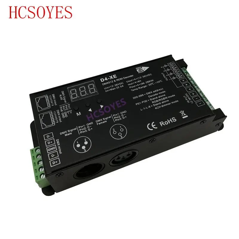Декодер DMX 4 канала pvм постоянное напряжение с цифровым дисплеем вход разрешением