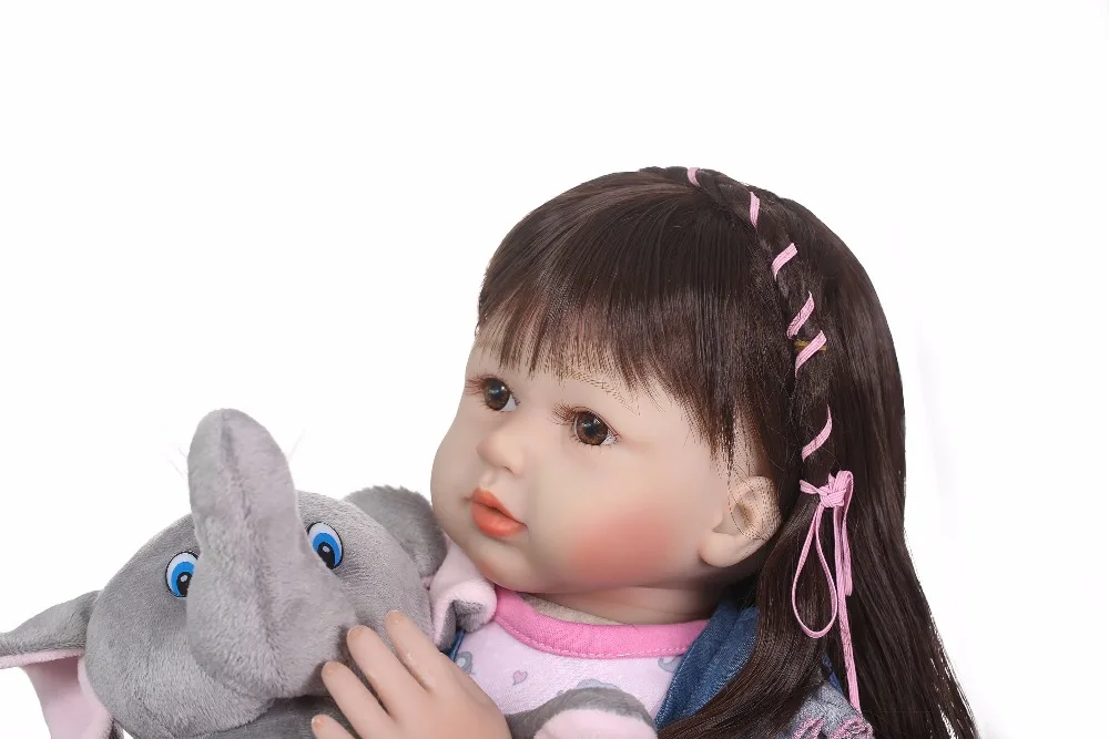 NPK Boneca Reborn 22 дюйма мягкие силиконовые виниловые куклы Baby Doll реалистичные для