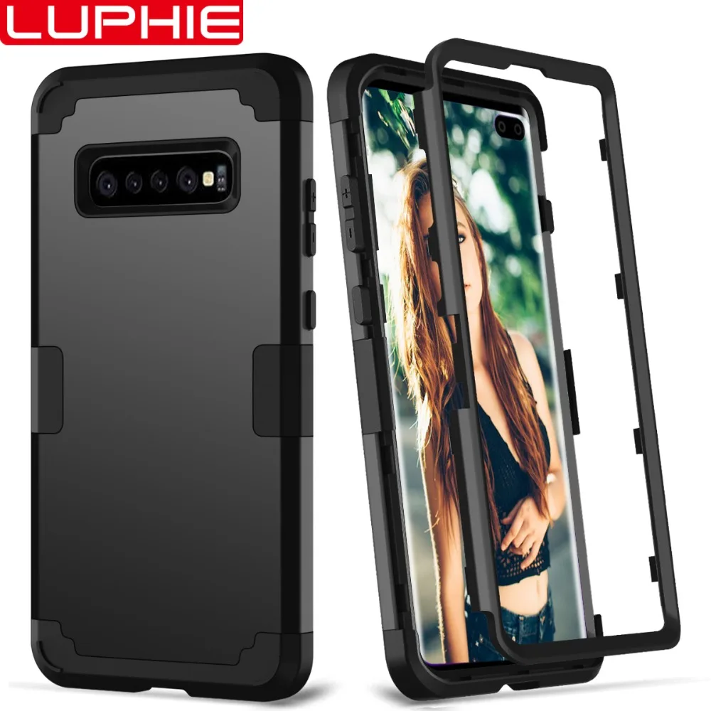 Для samsung Galaxy S10 S9 S8 Plus Note 9 Защитный чехол, LUPHIE противоударный 3 Слои Мягкий Силиконовый прочный защитный чехол Duty чехол для телефона